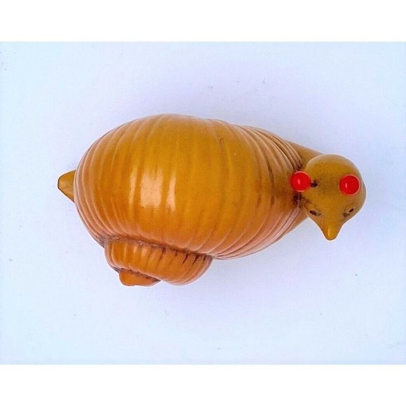 Rare Fitz & Floyd Snail Orange Shell Red Antenna Cute 1970's Kitschy Figurine - Picture 9 of 11